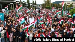 Thousands of Hungarians demanded the return of media freedom during a Budapest protest on October 5.