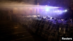 Падчас пратэсту ў Тбілісі ў студзені 2024 году