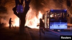 Анкарада булган шартлаудан соң янгын