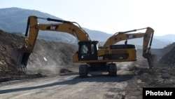 Armenia -- Roadworks are underway in Lori province, September 25, 2019.