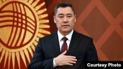 Kyrgyz President Sadyr Japarov in an official photo 