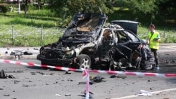 В Киеве взорвался автомобиль. Полиция подозревает теракт (видео)
