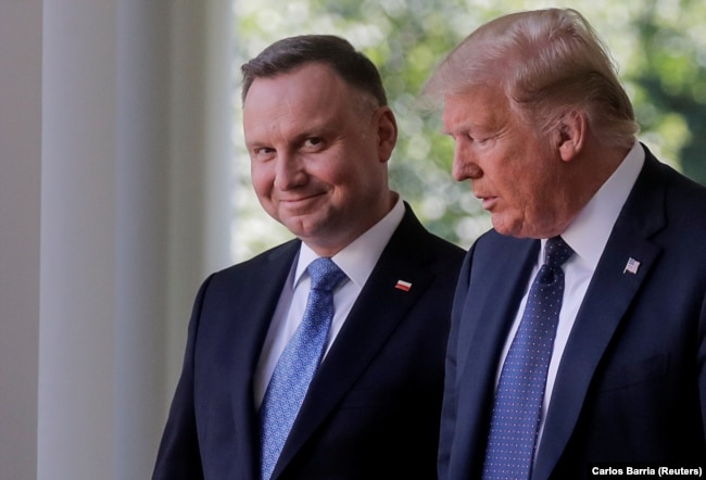 Президент Польщі Анджей Дуда з Дональдом Трампом (архівне фото червня 2020 року)