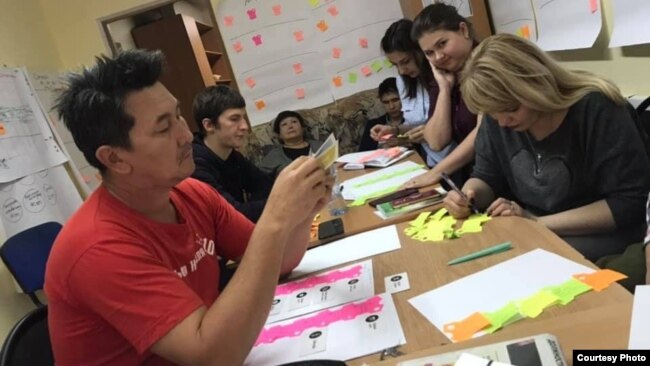 Kazakhstan - Planning meeting at the editorial office of the Ural Week newspaper