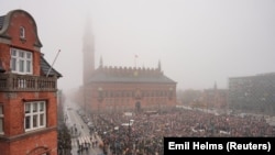 დანიაში ათასობით მოქალაქე მივიდა გრენლანდიის მხარდასაჭერ აქციაზე, 2026 წლის 17 იანვარი