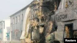 Zgrada u Jelabugi u ruskom Tatarstanu koja je oštećena u napadu dronom za koji se veruje da je ispalila Ukrajina, 2. april 2024.
