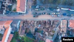 Хрватска - Срушени згради по земјотресот во Петриња на 30 декември 2020 година.