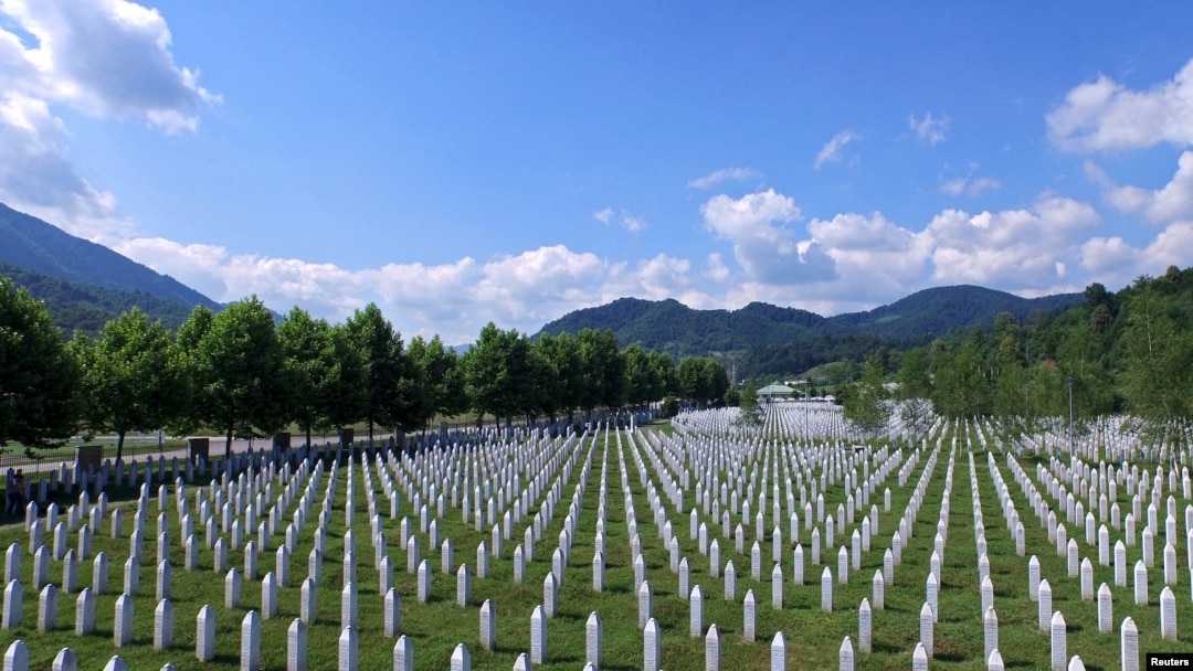 The memorial center for the victims of the 1995 Srebrenica massacre in Potocari, Bosnia and Herzegovina. 