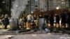 NOVI SAD SERBIA Incidents and pyrotechnics at anti-goverment protest