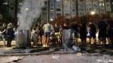 NOVI SAD SERBIA Incidents and pyrotechnics at anti-goverment protest
