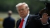 US President Donald Trump speaks with the media prior to departing from the White House on May 1.