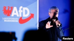 Miting de campanie al Alternativei pentru Germania (AfD) pentru viitoarele alegeri în landul Brandenburg, în Cottbus.