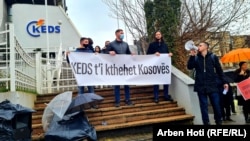 Protesta para KEDS-it. Prishtinë, 27 dhjetor 2021.