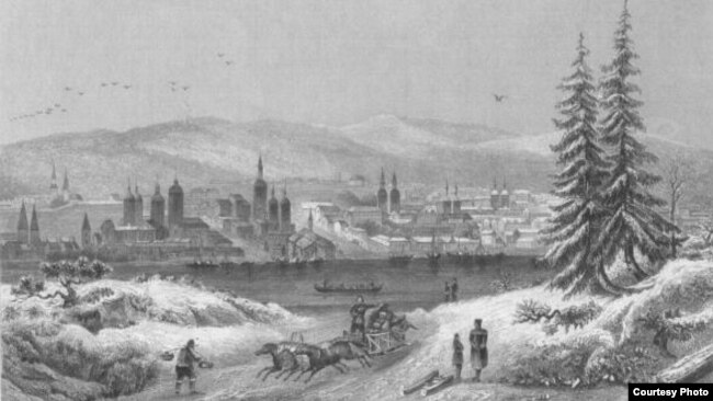 Вид на город Иркутск. Работа неизвестного автора. Начало XIX века