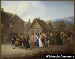 Вінцент Смоковський, «Єврейське весілля», 1858 рік. Зібрання Варшавського національного музею