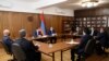 Armenia - Prime Minister Nikol Pashinian meets with Constitutional Court judges, December 27, 2021.