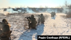 Военные учения вблизи оккупированного Крыма 23 декабря 2021 года. Через два месяца здесь российские войска прорвут оборону и захватят значительную часть юга Украины