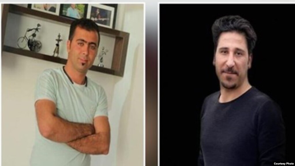 سیروان قربانی(سمت راست)، برهان کمانگر (سمت چپ)، دو شهروند کامیاران که بازداشت شده‌اند. عکس از هه‌نگاو.
