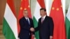 Orbán Viktor Hszi Csin-Ping kínai elnökkel Pekingben 2019. április 25-én