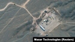 Eýranyň Yspyhanda Natanz ýadro desgasyny görkezýän emeli hemra suraty, 2020-nji ýylyň 21-nji oktýabry.