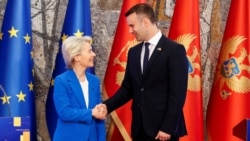 Predsjednica Evropske komisije Ursula von der Leyen i crnogorski premijer Milojko Spajić u Podgorici, oktobar 2024. 