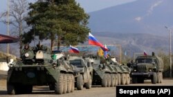 Российские миротворцы в Нагорном Карабахе, архивное фото. 11 ноября 2020 года