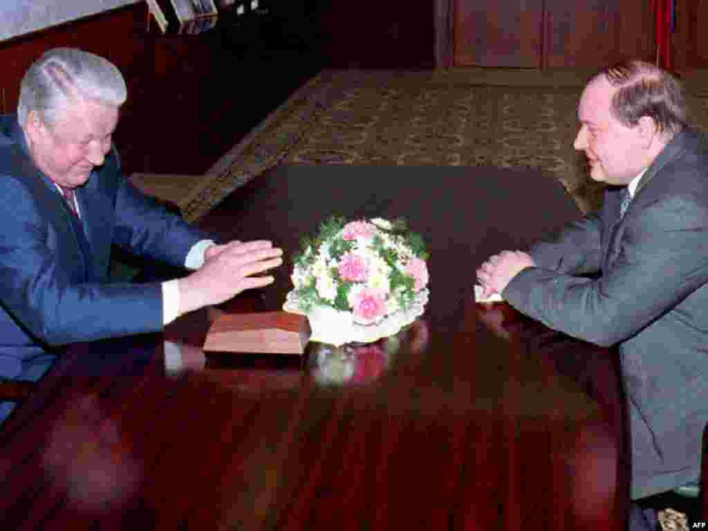 С Борисом Ельциным, 1 апреля 1994 