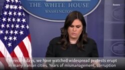 White House Statement On Iran Protests By Press Secretary Sanders