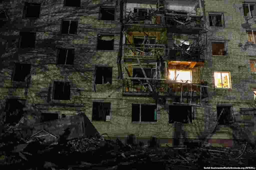 Вибуховою хвилею в будинку вибило шибки та знищило балкони. Бориспіль, Київська область, 1 вересня 2026 року