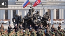 Открытие монумента участникам "Зарубежной военной операции". Пхеньян 