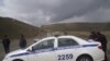 Traffic police stop cars on Gyumri - Yerevan road. 01May2009