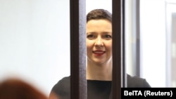 Мария Калесникава на съдебно заседание на 4 август 2021 г.