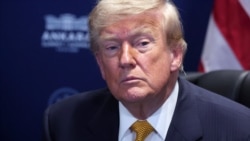 US President Donald Trump on the sidelines of the NATO summit in Ankara on July 8 