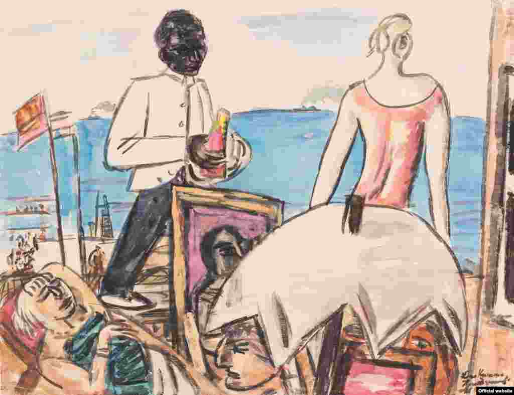 Max Beckmann (1884&ndash;1950) Cafenea pe malul mării la Zandvoort, 1934