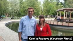 Алексей Навальный и Ксения Фадеева