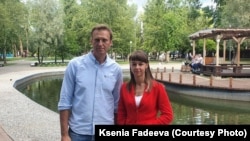 Ксения Фадеева с Алексеем Навальным (архивное фото)
