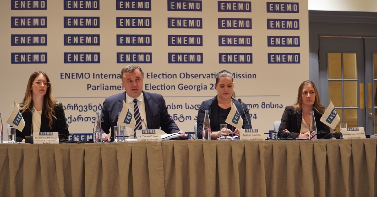 ENEMO მოუწოდებს ხელისუფლებას დაუყოვნებლივ გააუქმოს სამოქალაქო ორგანიზაციების წინააღმდეგ დაწესებული შეზღუდვები