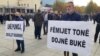 Kosovo: Workers of Telecome protest in Prishtina, Kosovo.