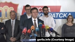 Branko Blanuša, predsjednik Srpske demokratske stranke (SDS) se obraća u izbornoj noći, Banjaluka, 4. oktobar 2026. godine