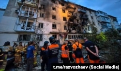Будинок у Севастополі (вулиця Героев Підводників, 12), який постраждав від падіння уламків БпЛА, серпень 2026 року