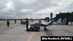 Çin dronları Belqrad yaxınlığındakı hərbi aeroportda. 2020