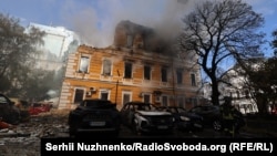 Наслідки російської атаки по будівлі Академії наук. Київ, 28 вересня 2026 року