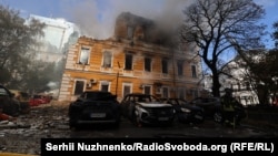 Наслідки російської атаки по будівлі Академії наук. Київ, 28 вересня 2026 року