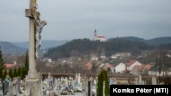 A Nógrád megyei Sóshartyán temetője 2021. március 5-én.