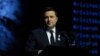 Ukrainian President Volodymyr Zelenskiy speaks at a ceremony honoring the victims of Babyn Yar.