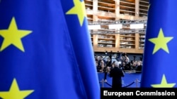 Антоніу Кошта, президент Європейської ради, спілкується з пресою перед самітом лідерів країн-членів Євросоюзу у Брюсселі, Бельгія, 19 березня 2026 року