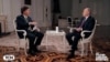 Рускиот претседател Владимир Путин на интервју со американскиот телевизиски водител Такер Карлсон, во Москва, февруари 2024 година