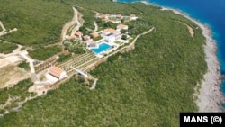 An aerial view of residential villas with swimming pools and other facilities near the Adriatic coast in Montenegro which have been linked to Russian oligarch Oleg Deripaska. (file photo)