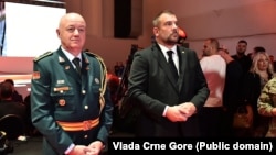 General Zoran Lazarević i ministar odbrane Dragan Krapović, tokom proslave Dana Vojske Crne Gore, 7. oktobra 2024.