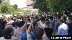 Videos have been posted on social media indicating that a protest has been staged in central Tehran.